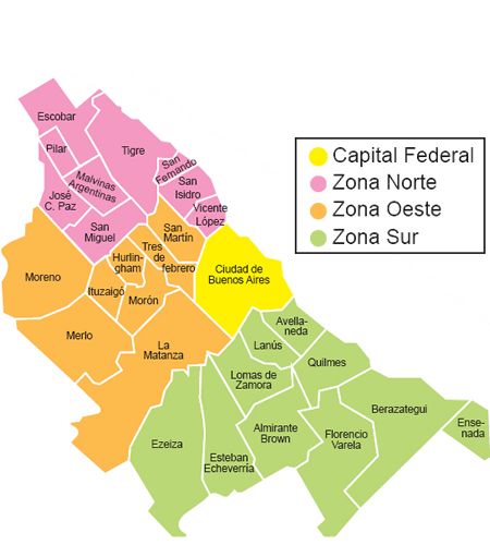 Mapa de Capital Federal
